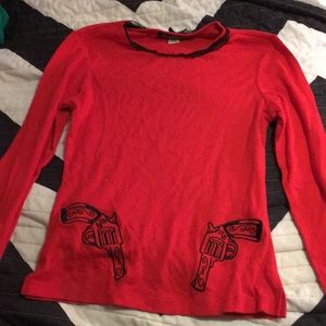 Rockabilly pistol blouse